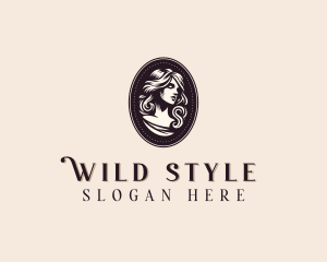 Hairstyling Woman Salon logo design