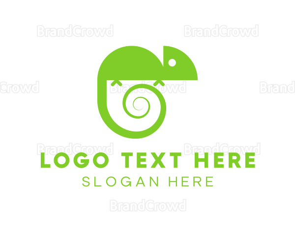 Chameleon Lizard Reptile Logo