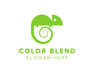 Chameleon Lizard Reptile logo design