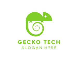 Gecko - Chameleon Lizard Reptile logo design