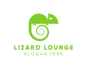 Chameleon Lizard Reptile logo design