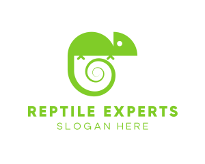 Chameleon Lizard Reptile logo design