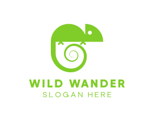 Chameleon Lizard Reptile logo design