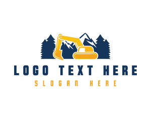 Industrial - Machinery Excavator Mountain logo design