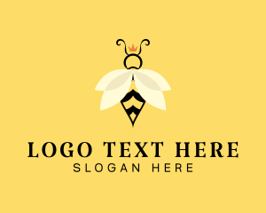 Beekeeping - Crown Bee Insect logo design