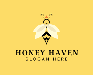 Beekeeping - Crown Bee Insect logo design