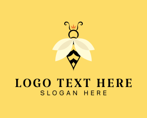 Honeybee - Crown Bee Insect logo design