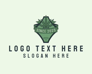 Herbal - Diamond Weed Cannabis logo design