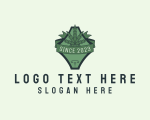 High - Diamond Weed Cannabis logo design
