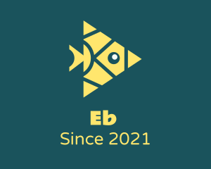 Geometric - Yellow Triangular Fish logo design