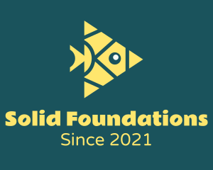 Animal Conservation - Yellow Triangular Fish logo design