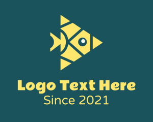 Restaurant - Yellow Triangular Fish logo design