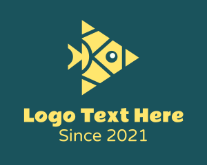 Animal Conservation - Yellow Triangular Fish logo design