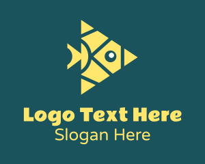 Yellow Triangular Fish  Logo