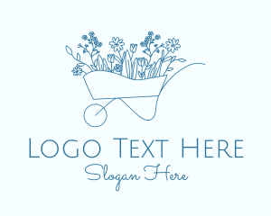 Spring - Minimalist Floral Wagon logo design