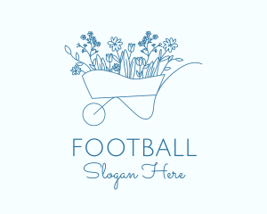 Minimalist Floral Wagon  Logo