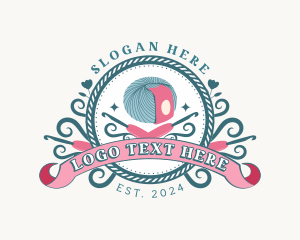 Knitting - Yarn Knitting Crochet logo design