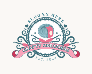 Hobby - Yarn Knitting Crochet logo design