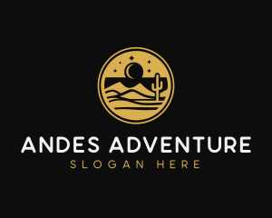 Hiking Desert Adventure logo design