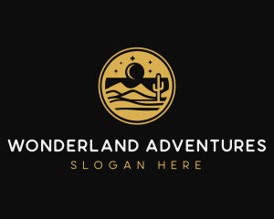 Hiking Desert Adventure logo design