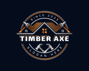 Roofing Remodel Carpentry logo design