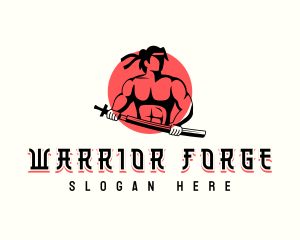 Samurai Sword Warrior logo design