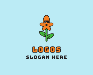 Beach Trip - Cool Flower Sunglasses logo design