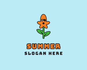 Cool Flower Sunglasses logo design