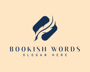 Literary - Writer Legal Feather Pen logo design