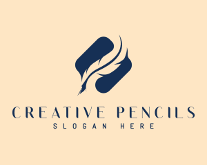 Writer Legal Feather Pen logo design