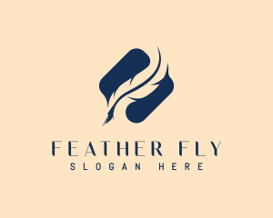 Writer Legal Feather Pen logo design