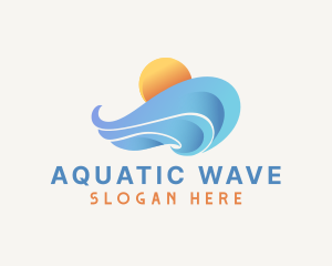 Gradient Sun Wave logo design