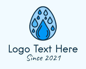 Water Supply - Clean Rain Water Egg logo design