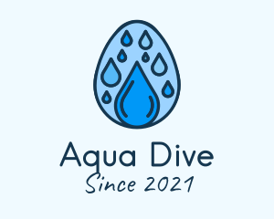 Clean Rain Water Egg  logo design