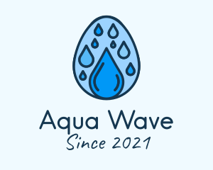 Water - Clean Rain Water Egg logo design