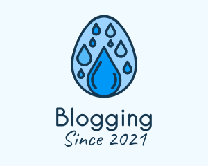 Drinking Water - Clean Rain Water Egg logo design