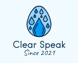 Clean Rain Water Egg  logo design