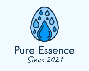 Pure - Clean Rain Water Egg logo design