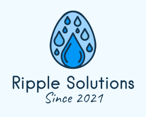 Clean Rain Water Egg  logo design