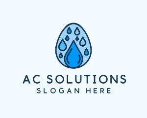 Clean Rain Water Egg  logo design