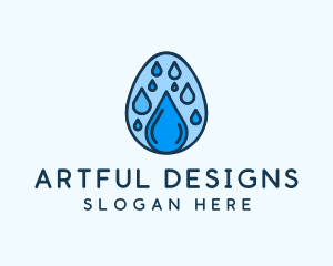 Clean Rain Water Egg  logo design