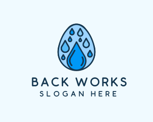 Clean Rain Water Egg  logo design