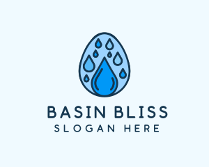 Clean Rain Water Egg  logo design