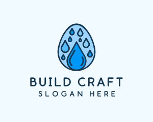 Clean Rain Water Egg  logo design