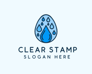 Clean Rain Water Egg  logo design