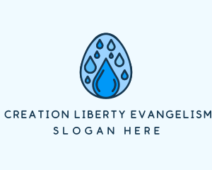 Clean Rain Water Egg  logo design