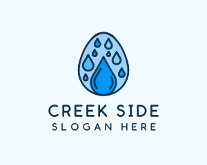 Clean Rain Water Egg  logo design