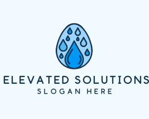 Clean Rain Water Egg  logo design