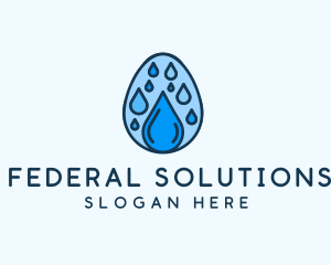 Clean Rain Water Egg  logo design