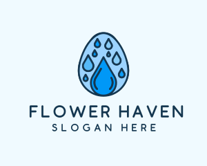 Clean Rain Water Egg  logo design